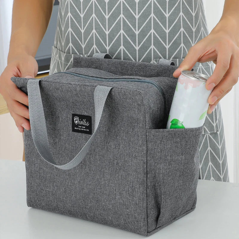 Stitch Insulated Lunch Bag – Waterproof Oxford Cloth with Aluminum Foil, Portable Reusable Square Tote for Work, School, and Picnic