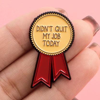 Today Ribbon Enamel Pin – Humorous Lapel Brooch for Backpack, Clothing & Accessories