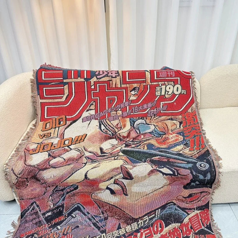 Anime Dragon Ball & One Piece Cotton Blanket – Decorative Sofa & Bed Throw