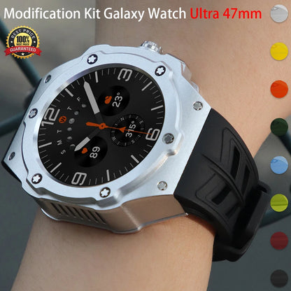 Luxury Carbon Case & Rubber Strap Kit – Samsung Galaxy Watch Ultra 47mm Accessories