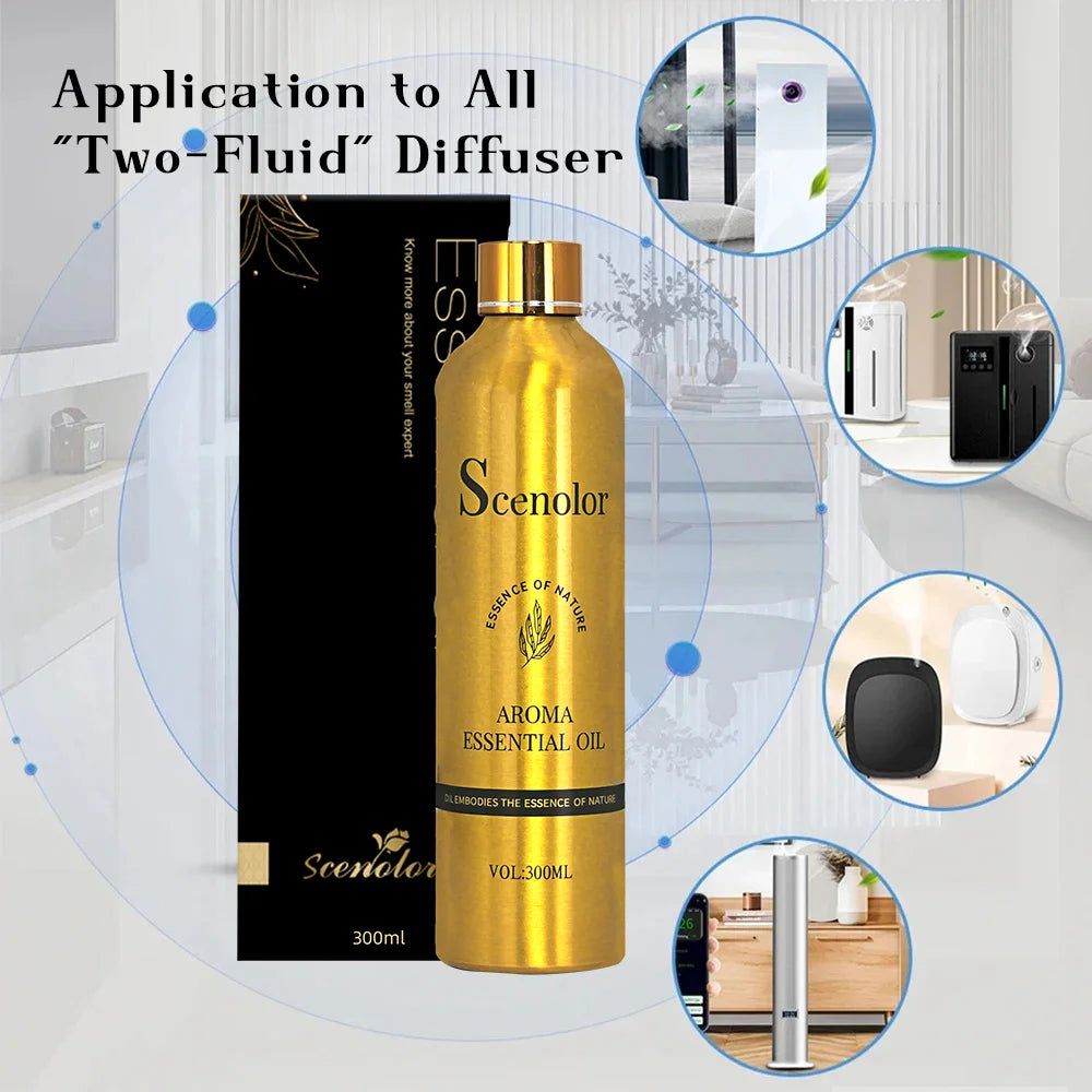 300ml CHXNEL COCQ Aromatherapy Oil Diffuser – Romantic Essential Oil Air Purifier for Home & Car, Perfume Scent Oasis