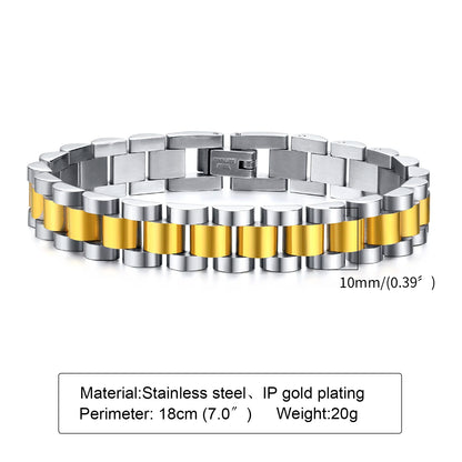 Vnox Stainless Steel Watchband Bracelet for Men & Women – Classic Link Chain Bangle Unisex Jewelry