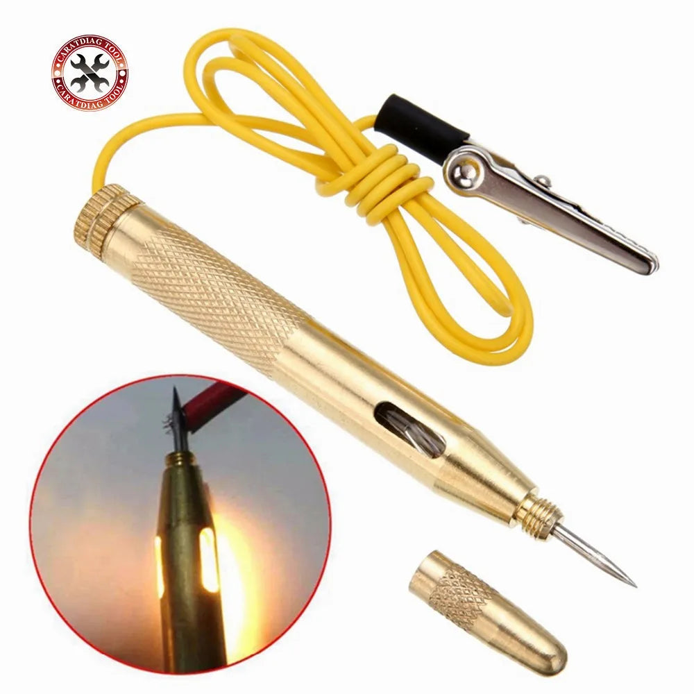 Auto Car Light Circuit Tester – DC 6V, 12V, 24V Voltage Detector Probe Lamp for Light System Testing