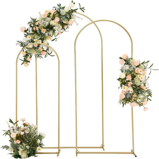 Gold Party Decor Arch Stand - 4FT to 7.2FT Balloon Frame & Backdrop Bracket for Weddings and Events