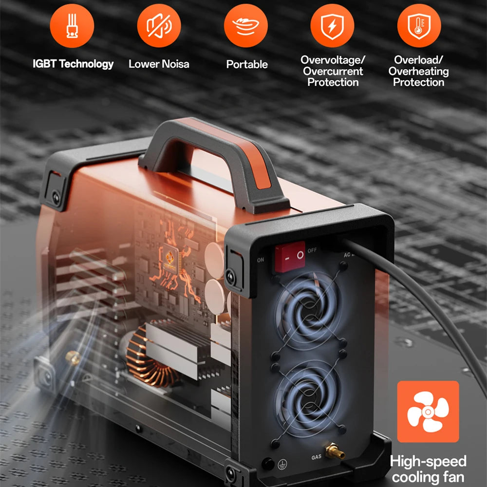 HITBOX 200A 6-in-1 HF TIG AC/DC Aluminum Welder — MMA ARC Argon Digital Pulse Stainless Welding Machine, 2T/4T HBT250P 220V