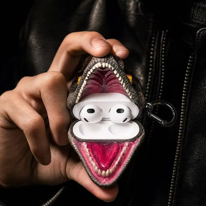 T-Rex Dinosaur Silicone Case for AirPods - Funny Abstract Design, Shockproof Full Cover for AirPods 1/2/3/4 & Pro