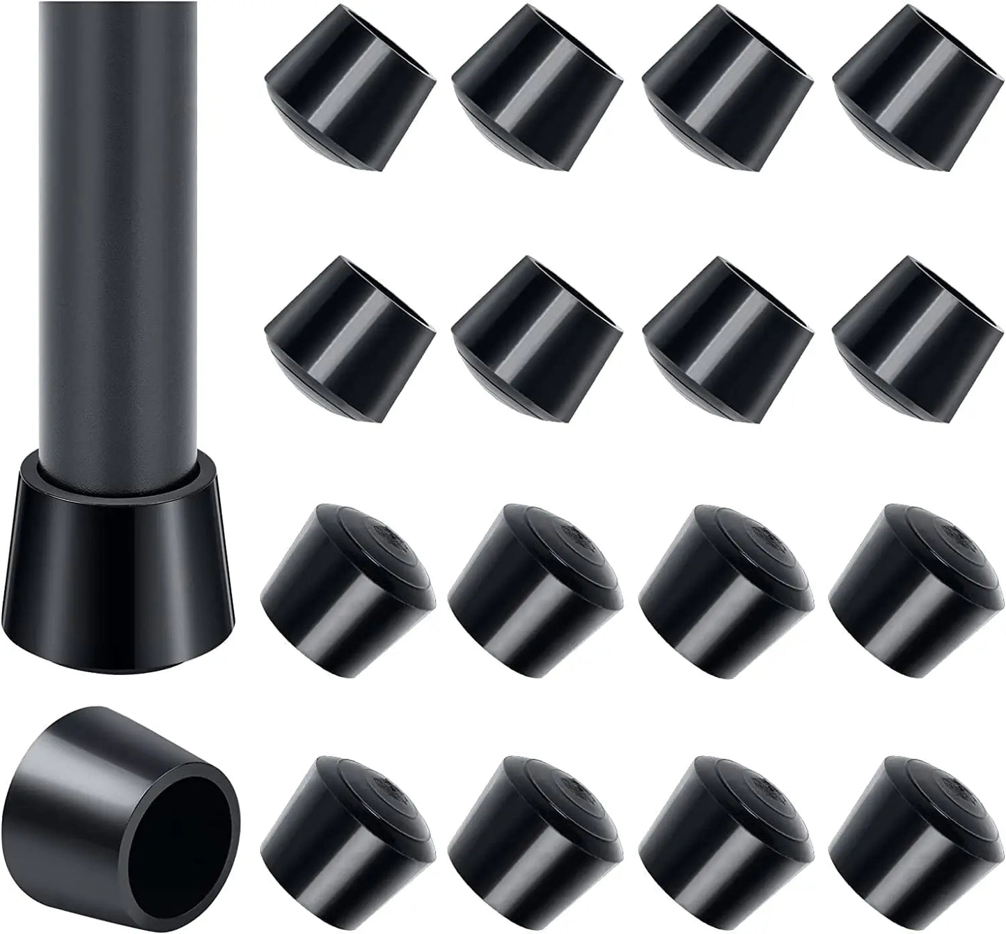 Furniture Leg Caps Rubber Feet Protector Pads - Chair Table Covers Socks Plugs, Furniture Leveling Feet for Home Decor (8/16pcs)