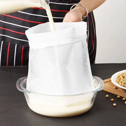 Reusable Kitchen Filter Mesh Bags — Food-Grade Soy Milk and Juice Strainer Bags for Home Brewing