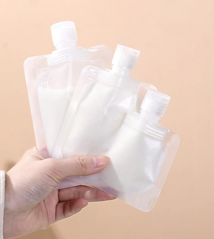 30/50/100ml Refillable Travel Packaging Bags – Portable Lotion, Shampoo, Shower Gel & Makeup Fluid Bottles for Cosmetics