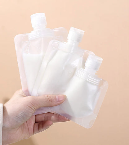 30/50/100ml Refillable Travel Packaging Bags – Portable Lotion, Shampoo, Shower Gel & Makeup Fluid Bottles for Cosmetics