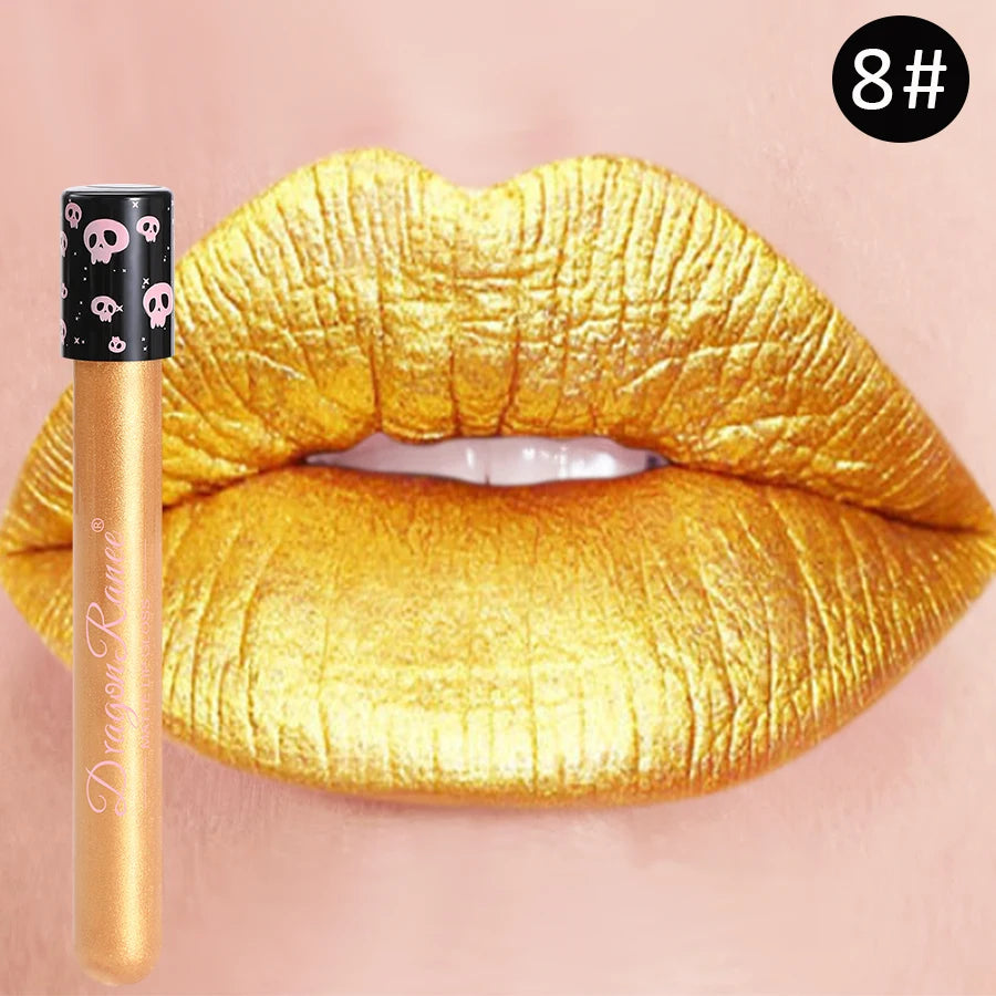 Colored Lip Gloss – Waterproof Matte Lip Glaze in Test Tube, Easy-to-Apply, Long-Lasting Party Lip Makeup
