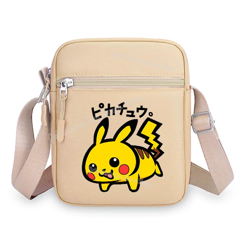 Pokemon Pikachu Cartoon Shoulder Bag – Large Crossbody Messenger Bag for Boys & Girls School Handbag