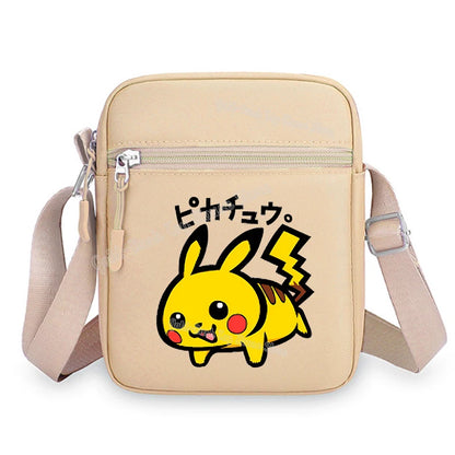 Pokemon Pikachu Cartoon Shoulder Bag – Large Crossbody Messenger Bag for Boys & Girls School Handbag