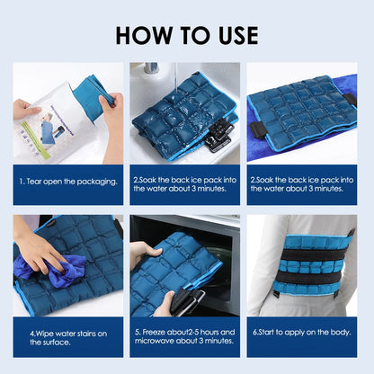 Self-Absorbent Ice Bandage — Reusable Hot & Cold Compress Pad for Arm, Leg, Knee, Ankle & Shoulder