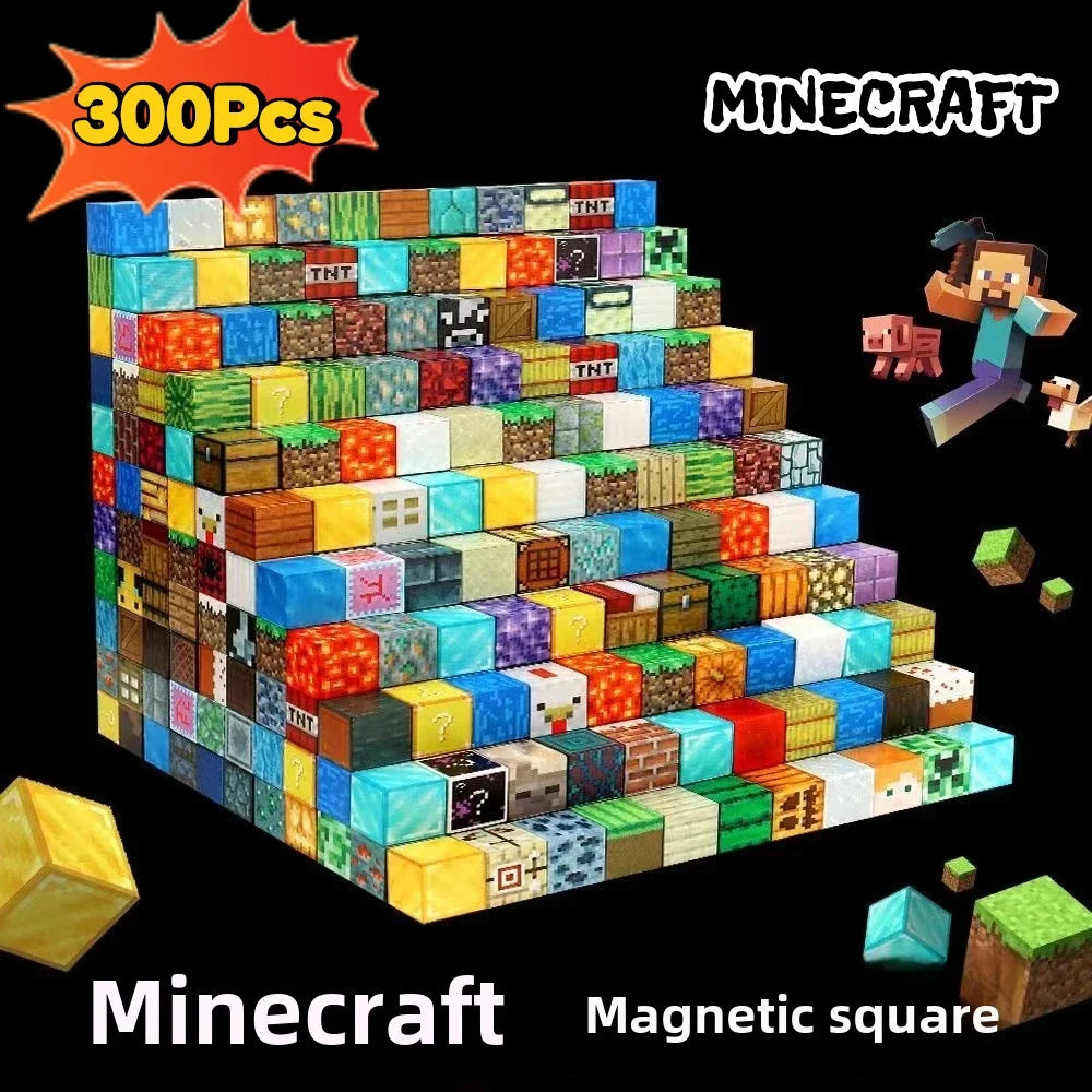 Magnetic Building Blocks Set – Mine World Cube Magnet, STEM Toy for Kids 3+, DIY Model, Best Montessori Sensory Gift