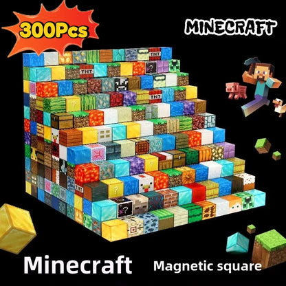 Magnetic Building Blocks Set – Mine World Cube Magnet, STEM Toy for Kids 3+, DIY Model, Best Montessori Sensory Gift