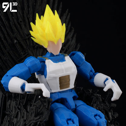 9L3D Articulated Lucky13 & Dummy13 Action Figure - Dragon Ball Goku, Vegeta & Beerus Anime Collectible Toy for Boys