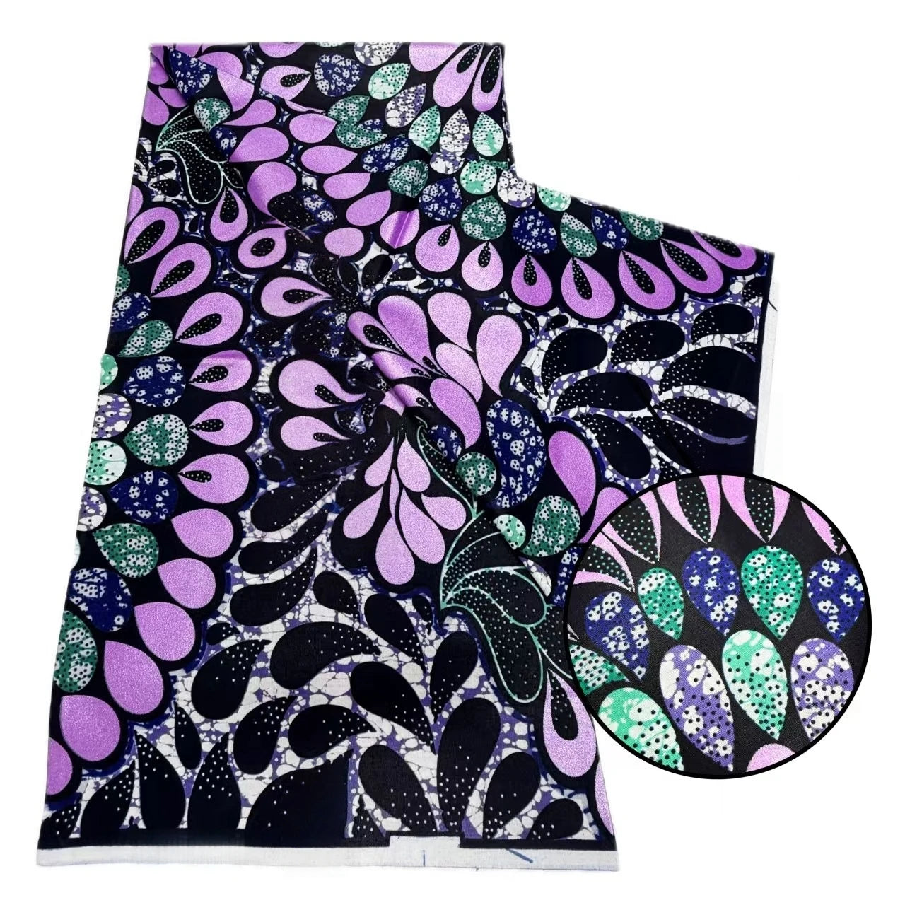 Original African Wax Print Fabric - 6 Yards 100% Cotton Nigerian Ankara Sewing Material for Women’s Dresses