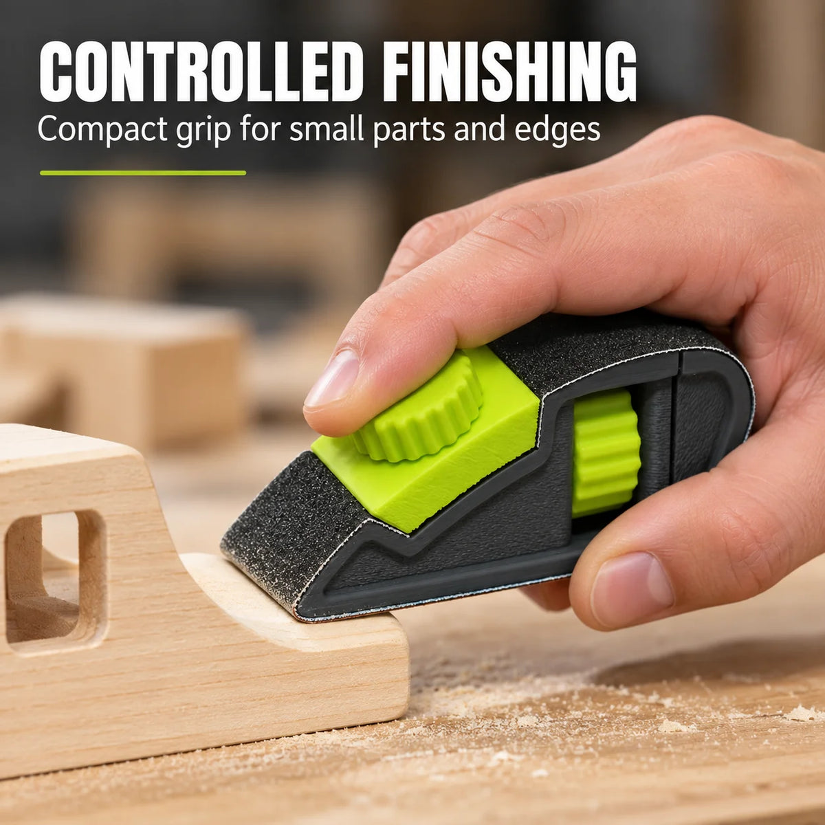 Adjustable Handheld Sandpaper Holder - Quick-Release Sanding & Polishing Tool for Woodworking and Model Making