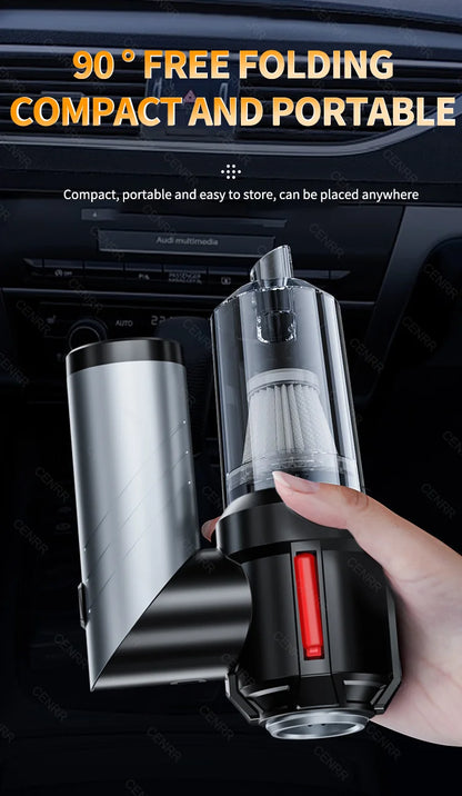 CENRR Mini Car Vacuum Cleaner – 99800PA Powerful Cordless Handheld Blower for Home & Car Cleaning