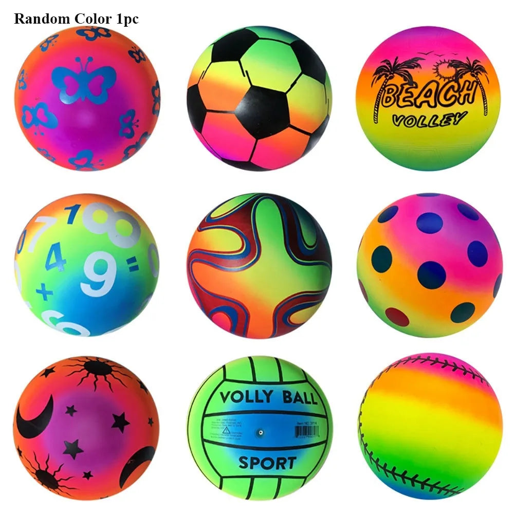 PVC Inflatable Mini Football & Basketball – 15/16/22cm Thickened Sports Toy for Parent-Child Games, Pool & Party, 10 Styles