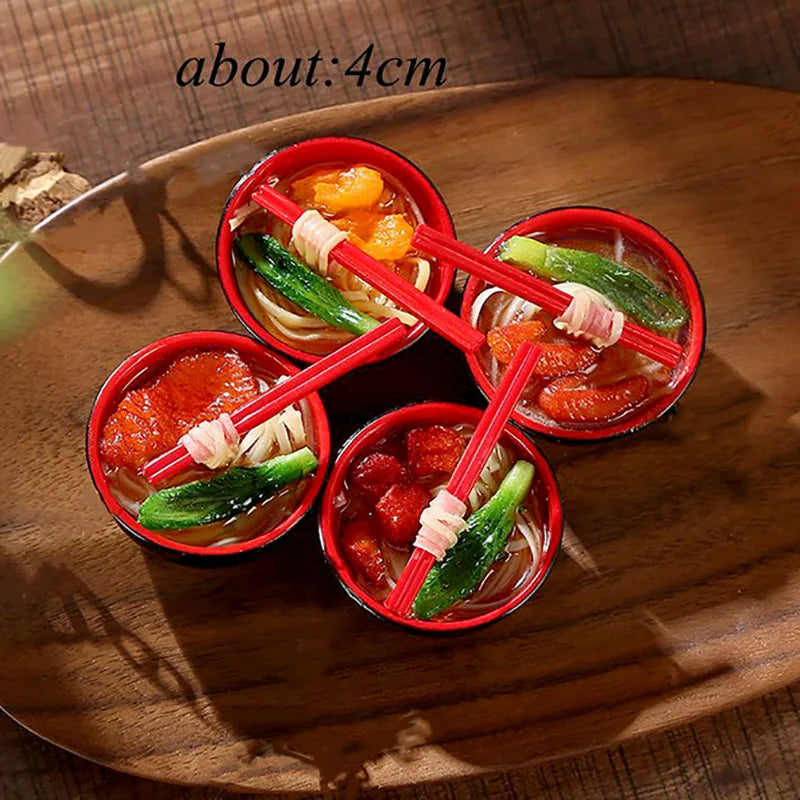 2PCS 1:6 Scale Miniature Japanese Seafood Noodles – Dollhouse Pretend Food for Blythe, Barbie, BJD & 1/6 Dolls Accessories