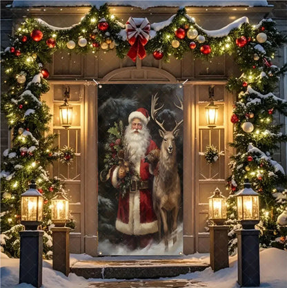 Christmas Hanging Door Banner – Antithetical Couplet Wall Decoration for Merry Christmas 2026 Party & Xmas Gift
