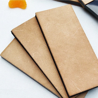 Handmade Wooden Handle Leather Sharpening Strop – Double-Sided Razor Knife Polishing & Home Sharpening Tool