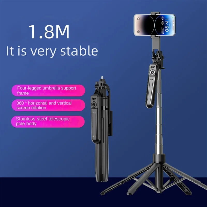 COOL DIER Smartphone Tripod – Bluetooth Shutter Selfie Stick Stand with Wireless Phone Holder