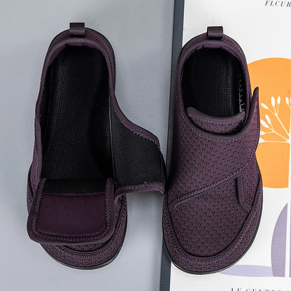 Adjustable Open Orthopedic Shoes for Elderly, Diabetic Wide Fit Comfort Shoes for Swollen Feet, Bunions & Hallux Valgus Support (Men & Women)
