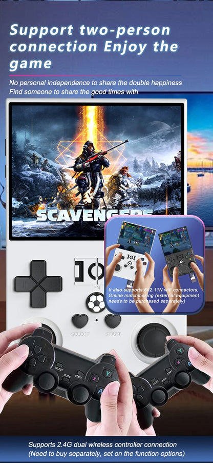 Open Source R36 PRO Retro Handheld Game Console 3.5" IPS Screen Linux Portable Player with 128GB Games