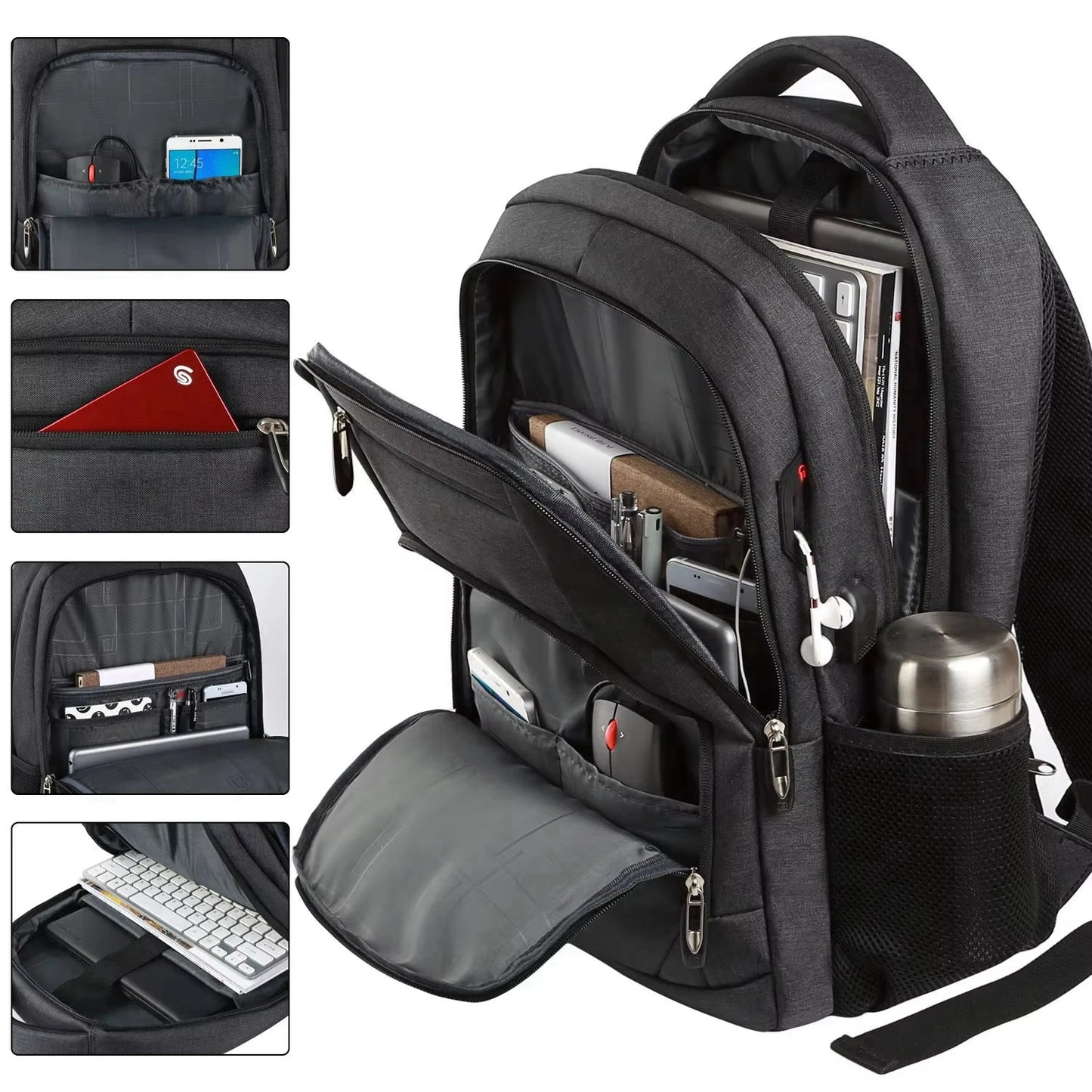 Men's Travel Backpack – Waterproof Outdoor Camera & Laptop Bag with Large Capacity, Ergonomic Design for Hiking