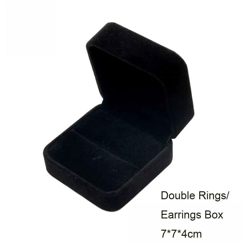 Black Velvet Jewelry Box - Full Range Storage for Rings, Earrings, Bracelets, Pendants, Necklaces, and Gifts