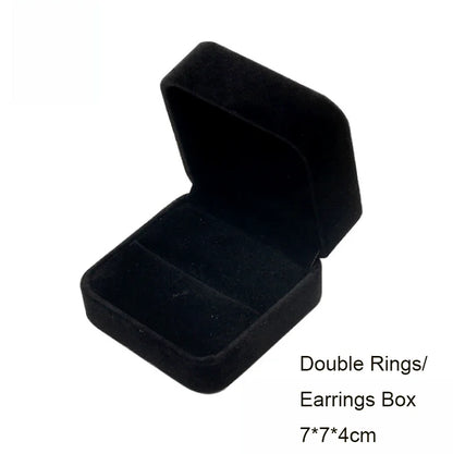 Black Velvet Jewelry Box - Full Range Storage for Rings, Earrings, Bracelets, Pendants, Necklaces, and Gifts