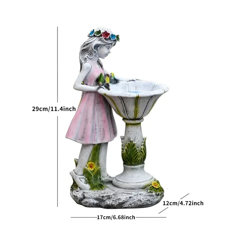 Waterproof Solar Flower Fairy Night Light – Angel Girl Statue for Outdoor Garden & Courtyard, Home Decoration Sculpture