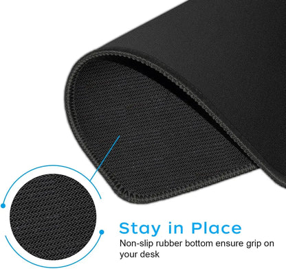 Black Cat XXL Mouse Pad 90x40 — Large Kawaii Black & White Desk Mat for Computer and Office