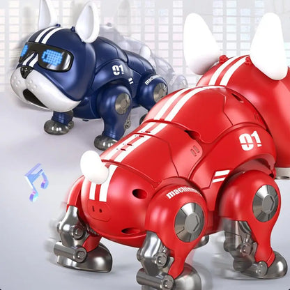 Dance & Music Bulldog Robot Toy - Intelligent Interactive Dog with Lights for Kids & Early Learning