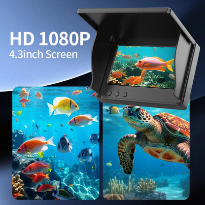 Portable Fish Depth Finder – Handheld 1080P 4.3 Inch LCD Fishing Camera with 120° Underwater View & Night Vision