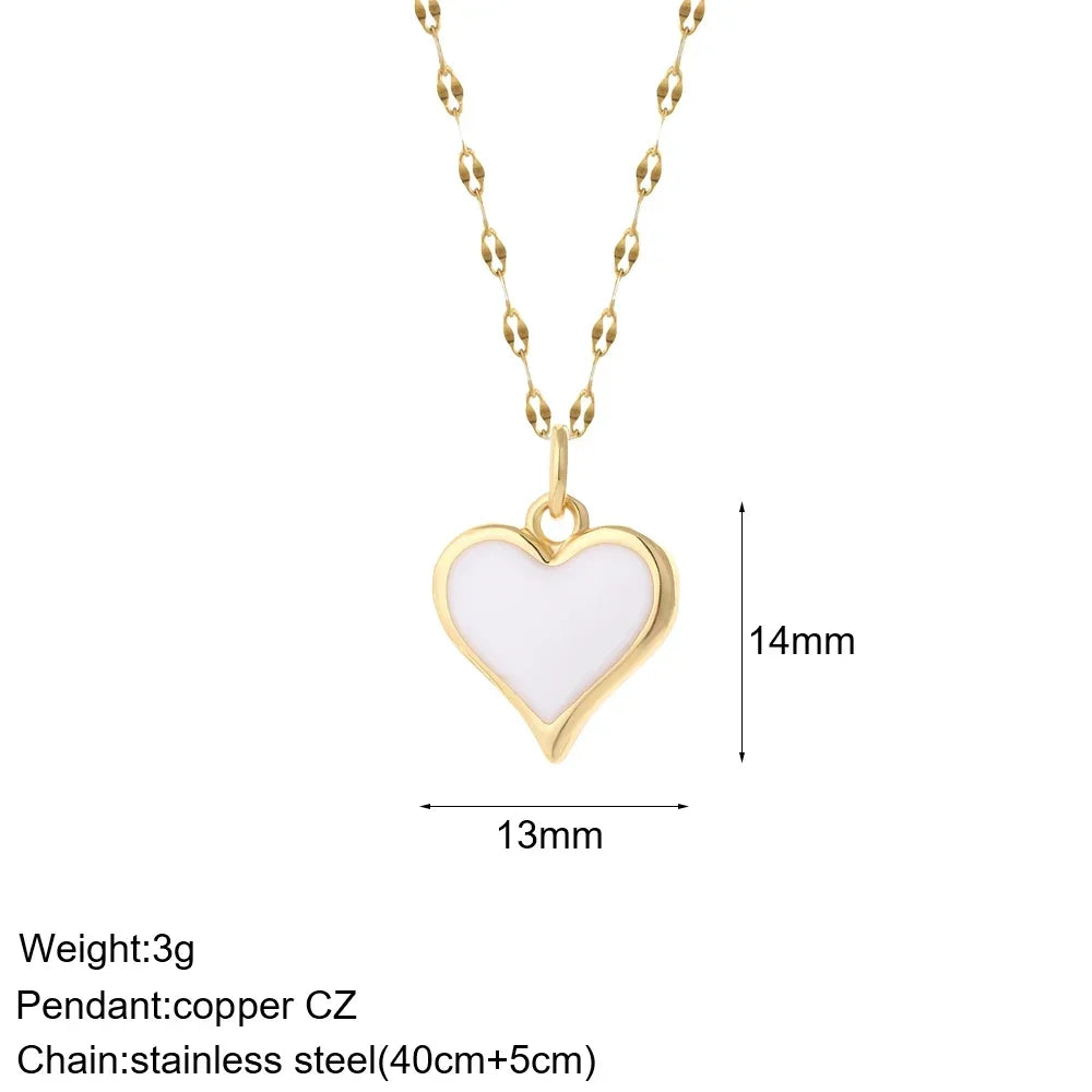 Heart Evil Blue Eye Sun Necklace – Cute Dog, Bee & Elephant Gold Pendant with Long Stainless Steel Chain for Women