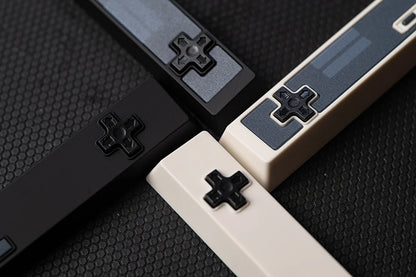 Retro Gamepad Keycap 6.25u Spacebar – Artisan ABS Keycap for MX Switches, Black & White for Mechanical Gaming Keyboards