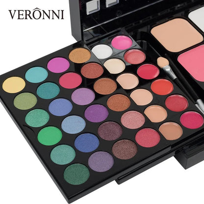 40/74/78 Color Glitter Eyeshadow Palette - Matte Waterproof Long-Lasting Makeup Kit for Women