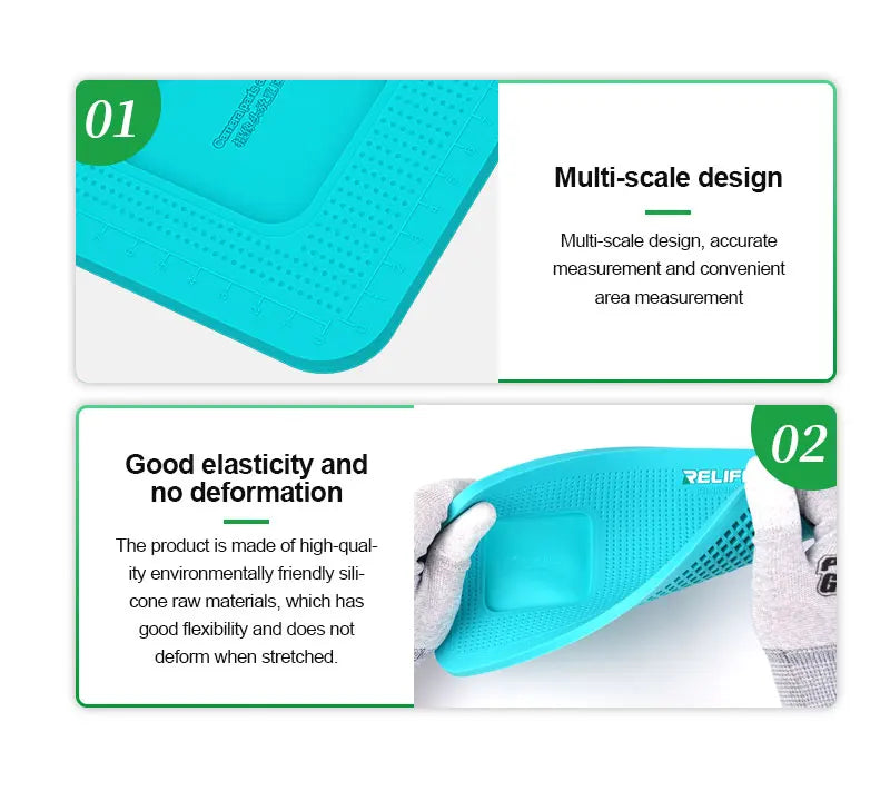 Relife RL-004DM Professional Anti-Slip Silicone Pad – Multi-Device Camera Protection Film for Repair Work