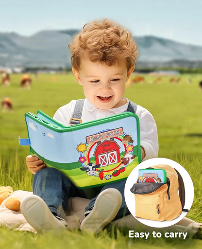 Baby Soft 3D Cloth Book – Montessori Early Learning Toy for Color Cognition & Basic Life Skills