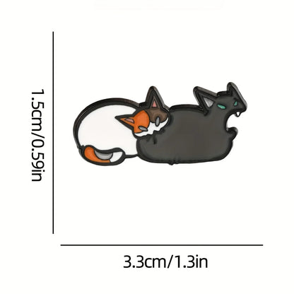 Cute Cat Enamel Brooch - Adorable Cat Lapel Pin for Bags, Clothing and Jewelry Accessories