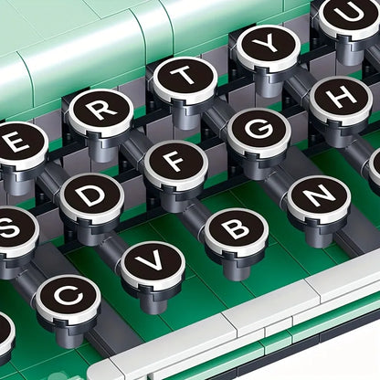820PCS Typewriter Micro Building Blocks Toy - Classic Retro Machine for Creative Adults & Kids, Ideal Christmas Gift