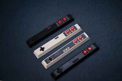 Retro Gamepad Keycap 6.25u Spacebar – Artisan ABS Keycap for MX Switches, Black & White for Mechanical Gaming Keyboards