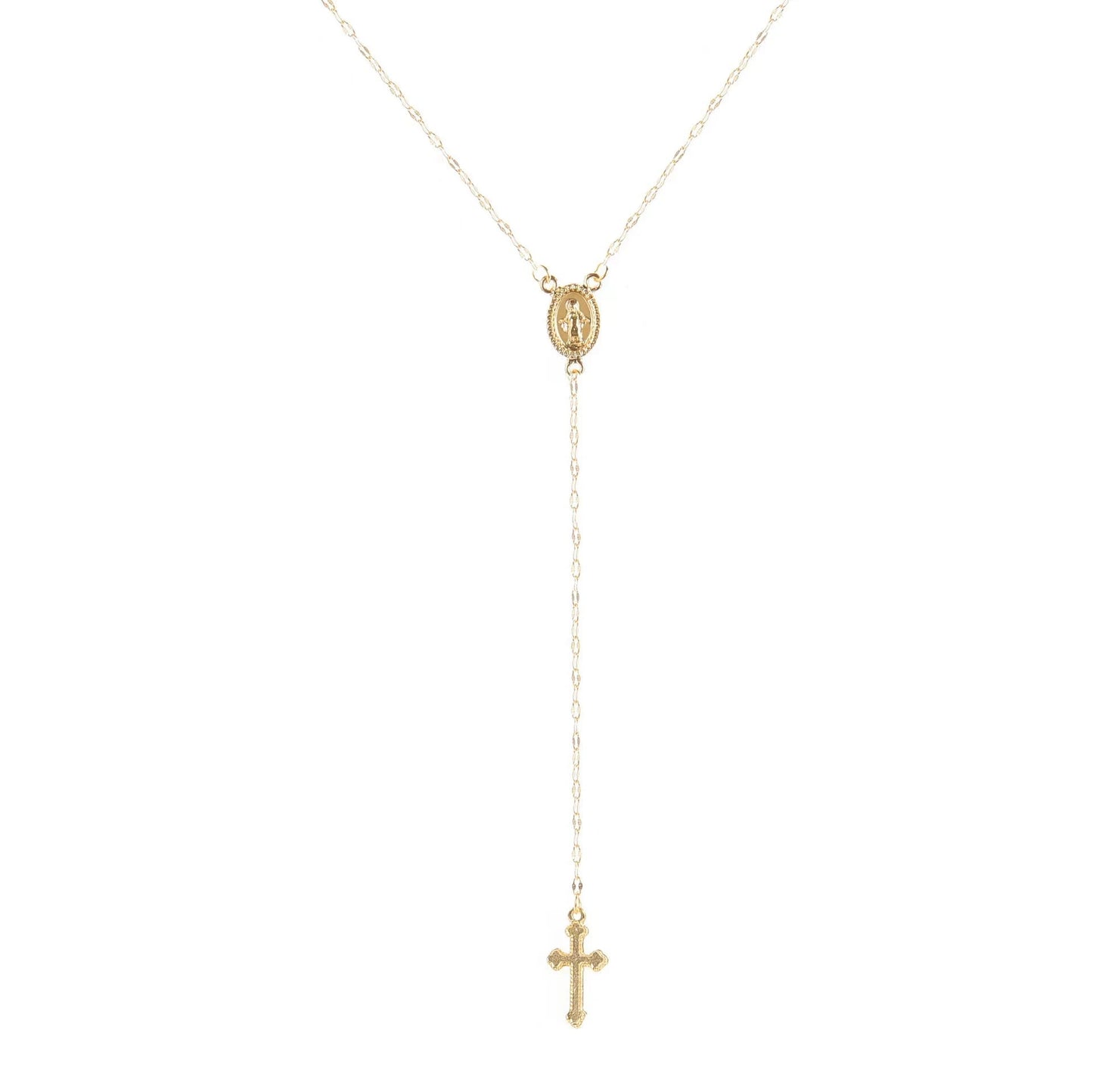 Fashion Christian Cross Necklace for Women – Gold & Silver Color Rosary Pendant Chain Choker Religious Jewelry Accessories
