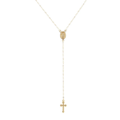 Fashion Christian Cross Necklace for Women – Gold & Silver Color Rosary Pendant Chain Choker Religious Jewelry Accessories