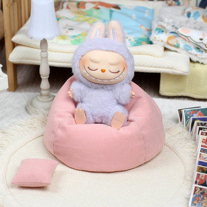 Labubu V2 & V3 Doll Accessories – 17CM Kawaii Mini Sofa Bed Clothes for Birthday Gifts