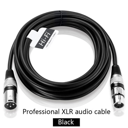Professional XLR Male to Female Microphone Extension Cable – Balanced 3-Pin Audio Line for Recording, Mixer & Speakers
